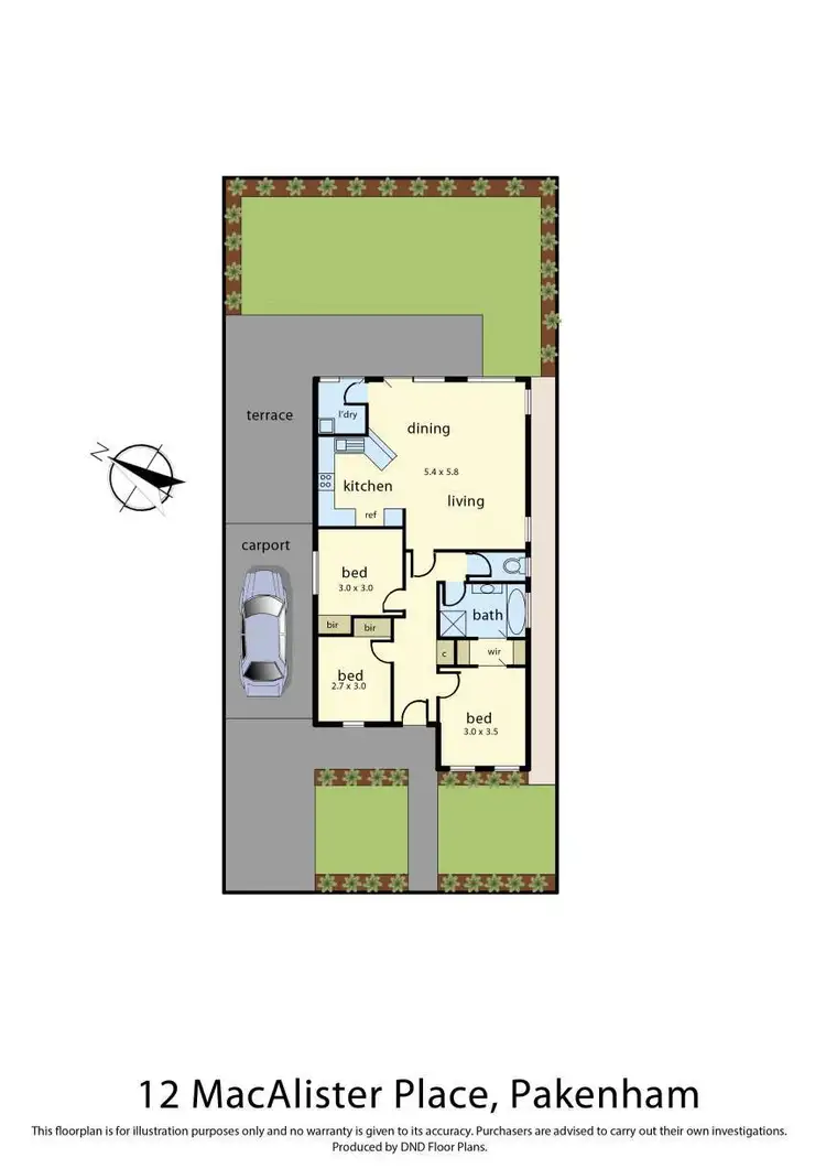 Floorplan of Homely house listing, 12 MacAlister Place, Pakenham VIC 3810