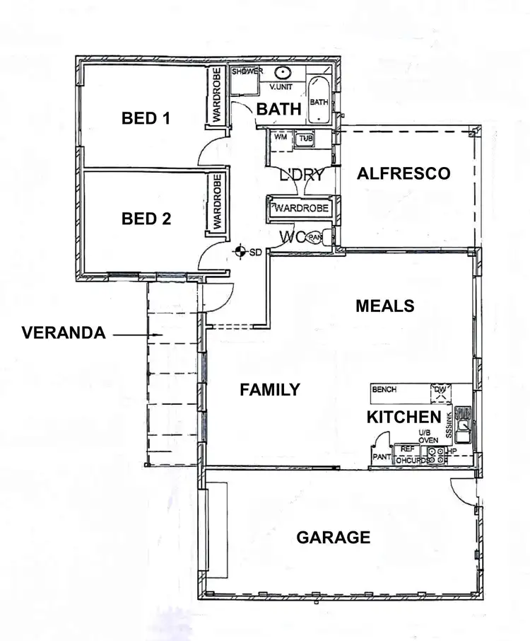 Floorplan of Homely unit listing, 2/2a Hill Street, Eaglehawk VIC 3556