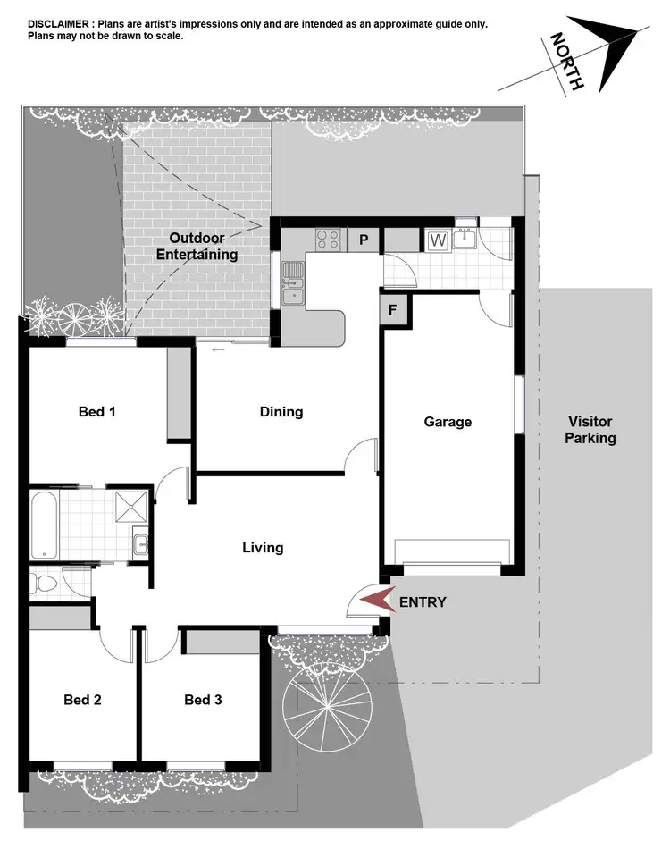 Floorplan of Homely townhouse listing, 13/16 Blackett Crescent, Greenway ACT 2900