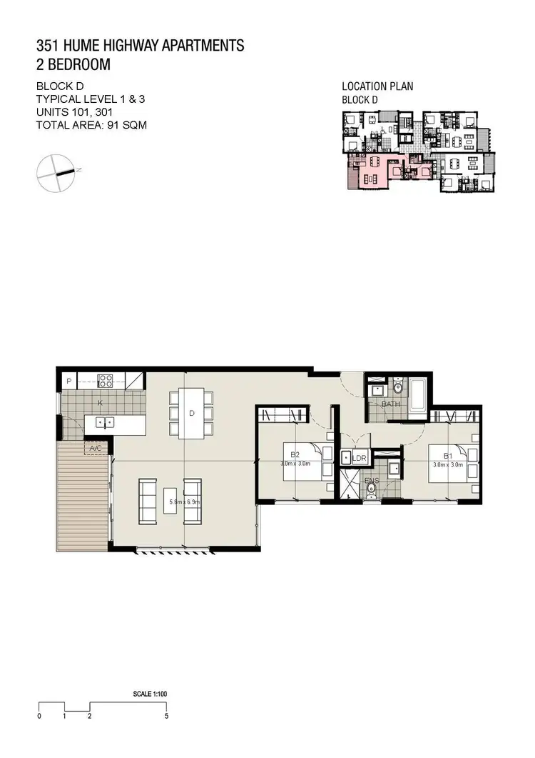 Floorplan of Homely apartment listing, 306/351 Hume Highway, Bankstown NSW 2200