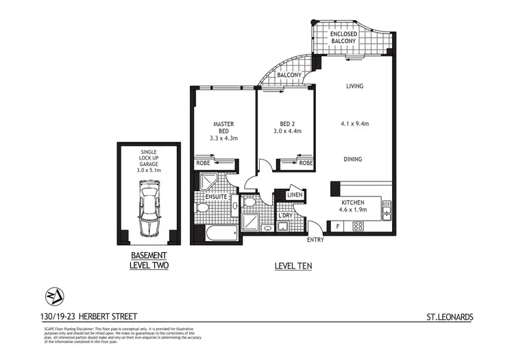 Floorplan of Homely apartment listing, 130/19-23 Herbert Street, St Leonards NSW 2065