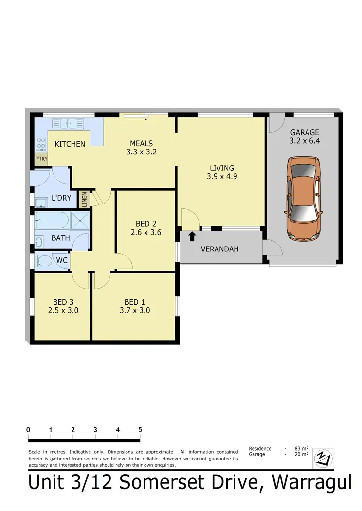 Floorplan of Homely unit listing, 3/12-14 Somerset Drive, Warragul VIC 3820