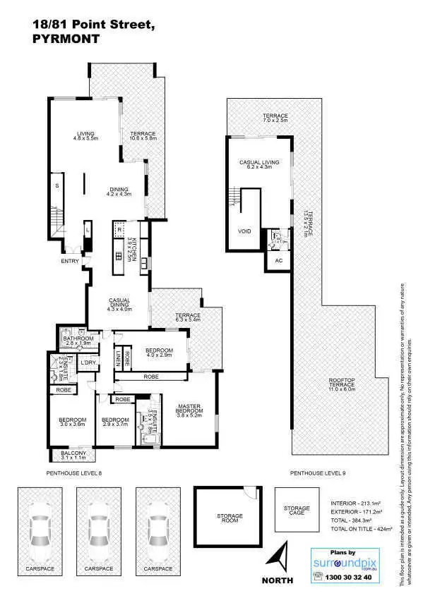 Floorplan of Homely apartment listing, 18/81 Point Street, Pyrmont NSW 2009