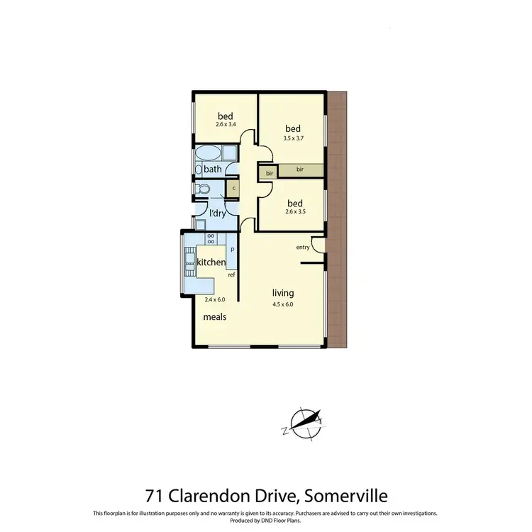 Floorplan of Homely house listing, 71 Clarendon Drive, Somerville VIC 3912