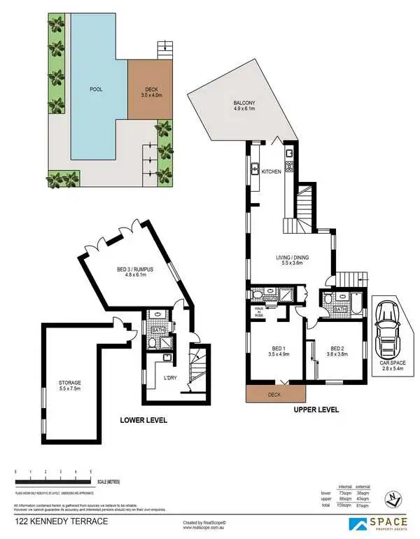 Floorplan of Homely house listing, 122 Kennedy Terrace, Paddington QLD 4064