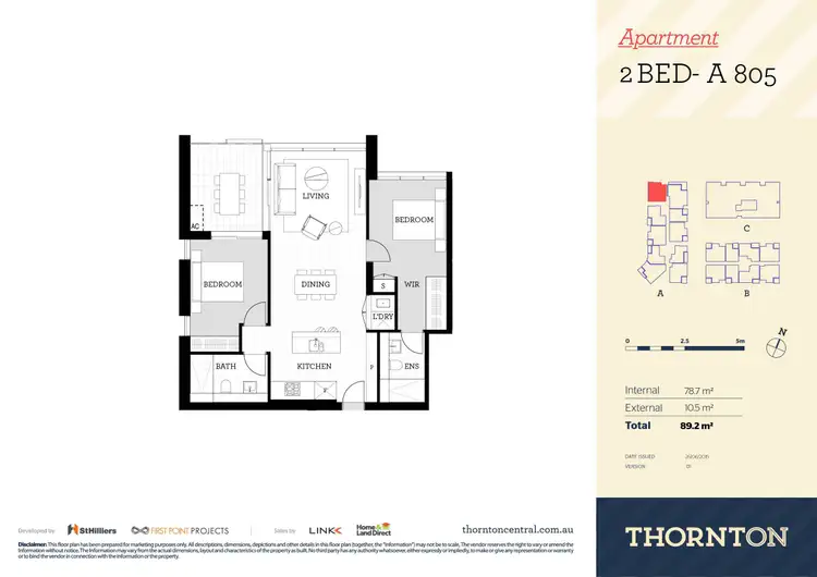 Floorplan of Homely apartment listing, Level 8/A805/Stage 2 Lord Sheffield Circuit, Penrith NSW 2750