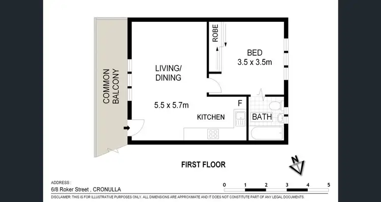 Floorplan of Homely apartment listing, 6/8 Roker Street, Cronulla NSW 2230
