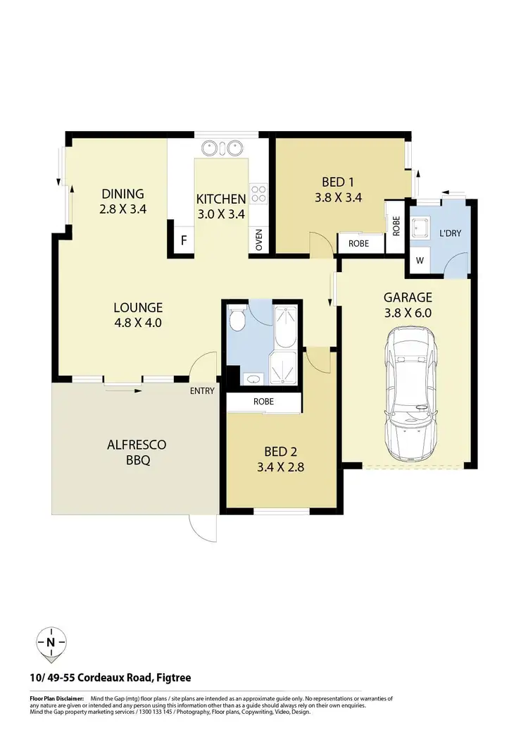 Floorplan of Homely villa listing, 10/49-55 Cordeaux Road, Figtree NSW 2525