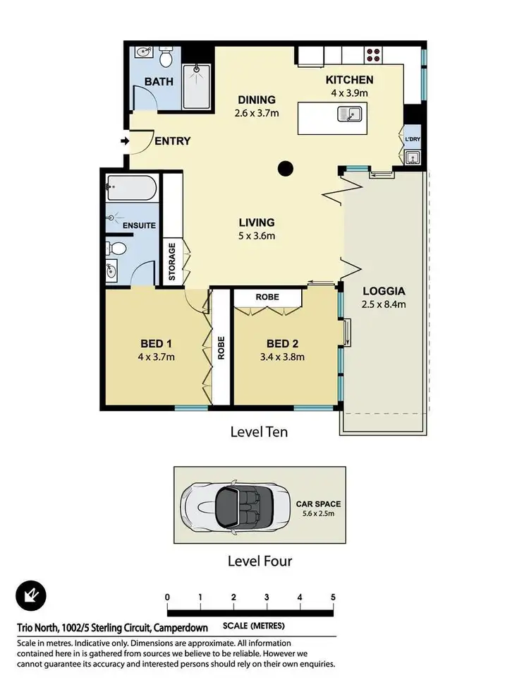 Floorplan of Homely apartment listing, 1002/5 Sterling Circuit (off Booth Street), City Quarter, Camperdown NSW 2050