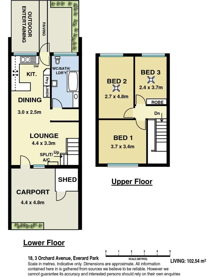 Floorplan of Homely townhouse listing, 18/3 Orchard Avenue, Everard Park SA 5035