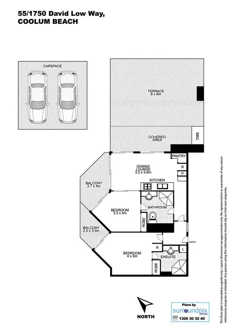 Floorplan of Homely unit listing, 55/1750 David Low Way, Coolum Beach QLD 4573