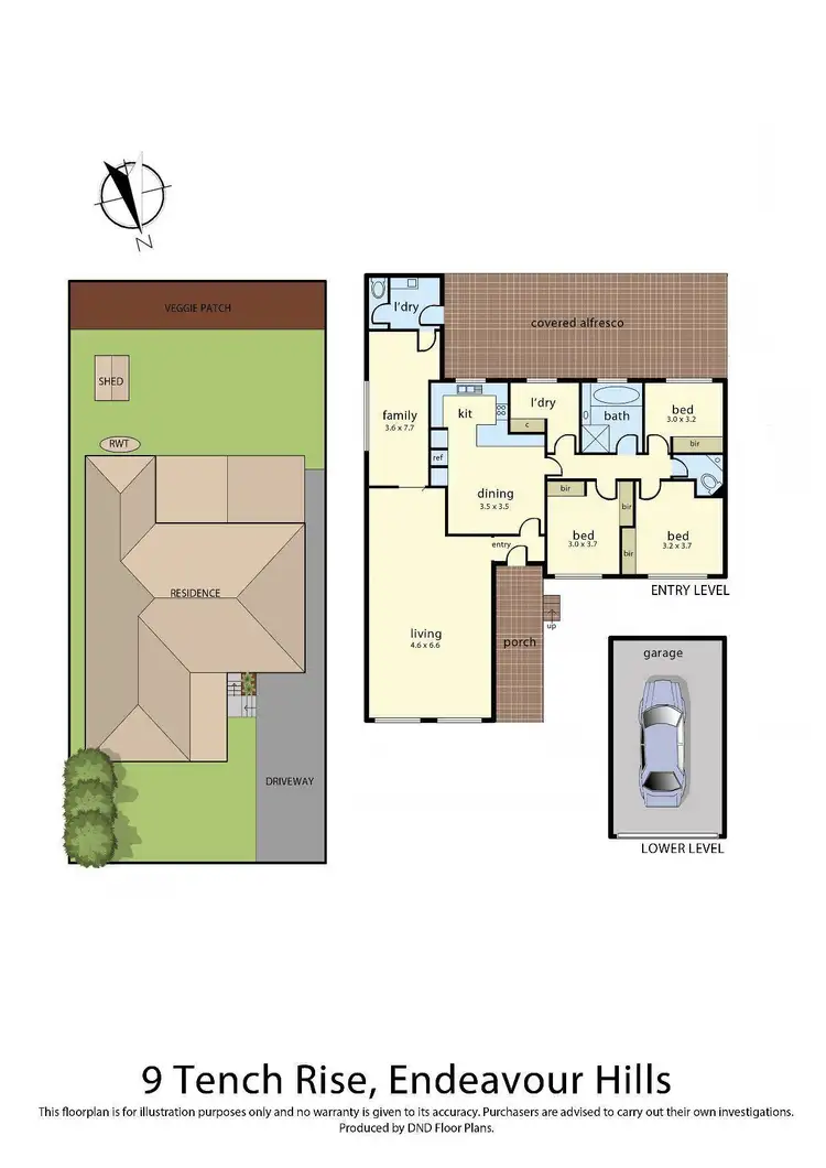 Floorplan of Homely house listing, 9 Tench Rise, Endeavour Hills VIC 3802