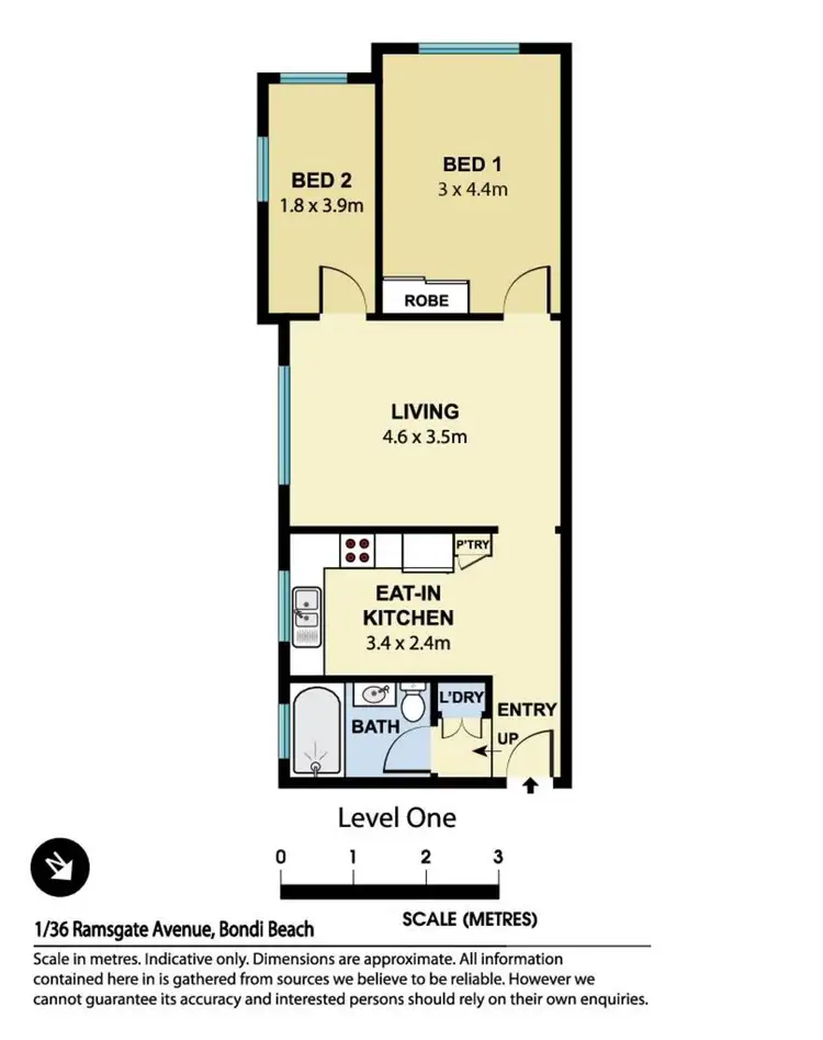 Floorplan of Homely apartment listing, 1/36 Ramsgate Avenue, Bondi Beach NSW 2026