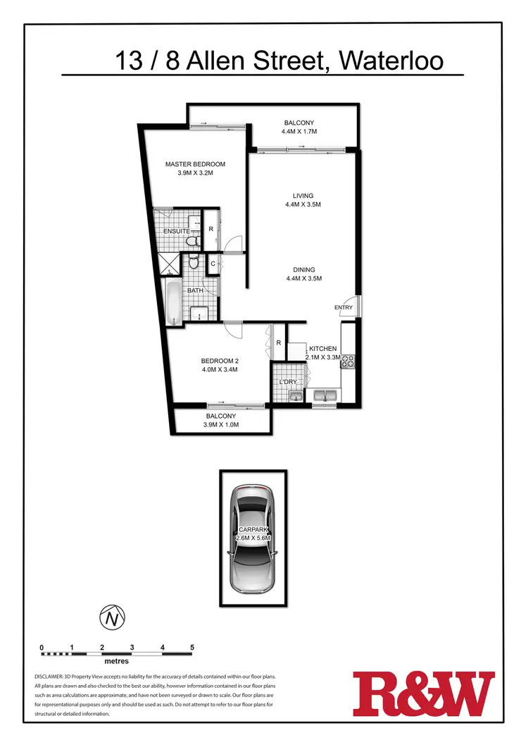 Floorplan of Homely apartment listing, 13/8 Allen Street, Waterloo NSW 2017