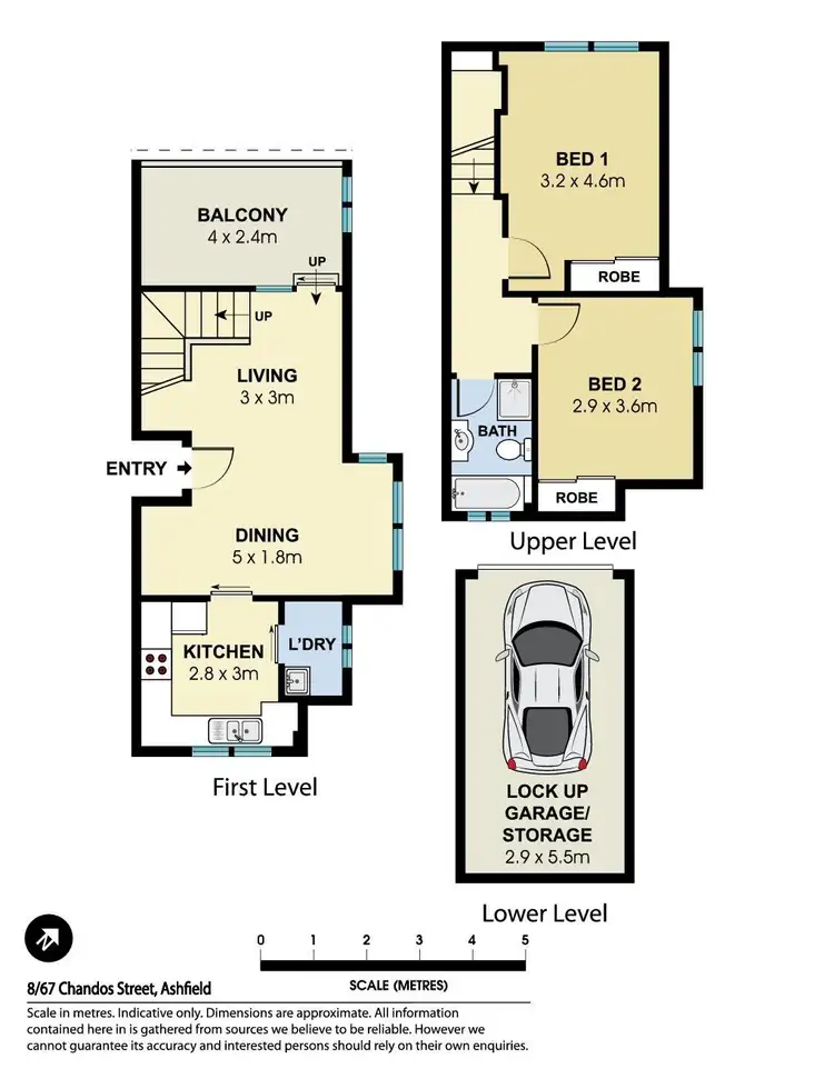 Floorplan of Homely apartment listing, 8/67 Chandos Street, Ashfield NSW 2131