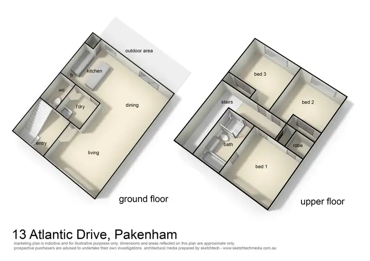 Floorplan of Homely townhouse listing, 13 Atlantic Drive, Pakenham VIC 3810