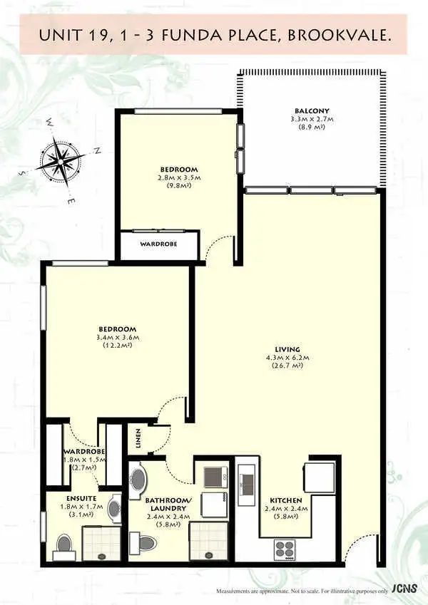 Floorplan of Homely unit listing, 19/1-3 Funda Place, Brookvale NSW 2100