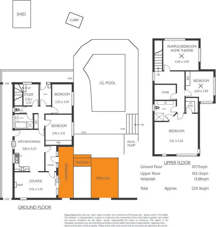 Floorplan of Homely house listing, 13 Saratoga Avenue, Redwood Park SA 5097