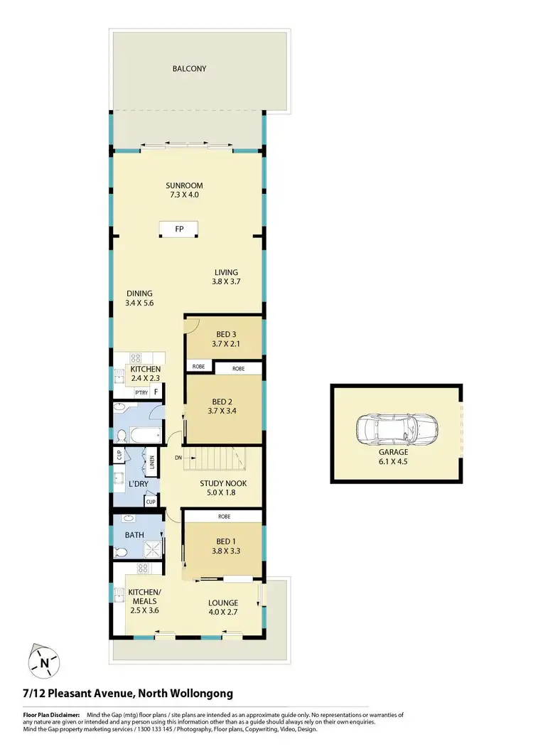Floorplan of Homely apartment listing, 7/12 Pleasant Avenue, North Wollongong NSW 2500