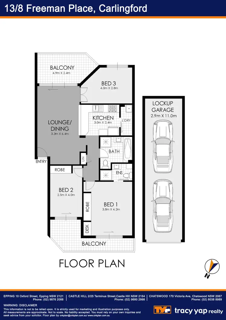 Floorplan of Homely unit listing, 13/8-10 Freeman Place, Carlingford NSW 2118