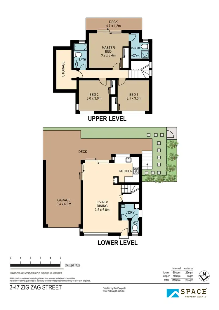 Floorplan of Homely townhouse listing, 3/47 Zigzag Street, Red Hill QLD 4059