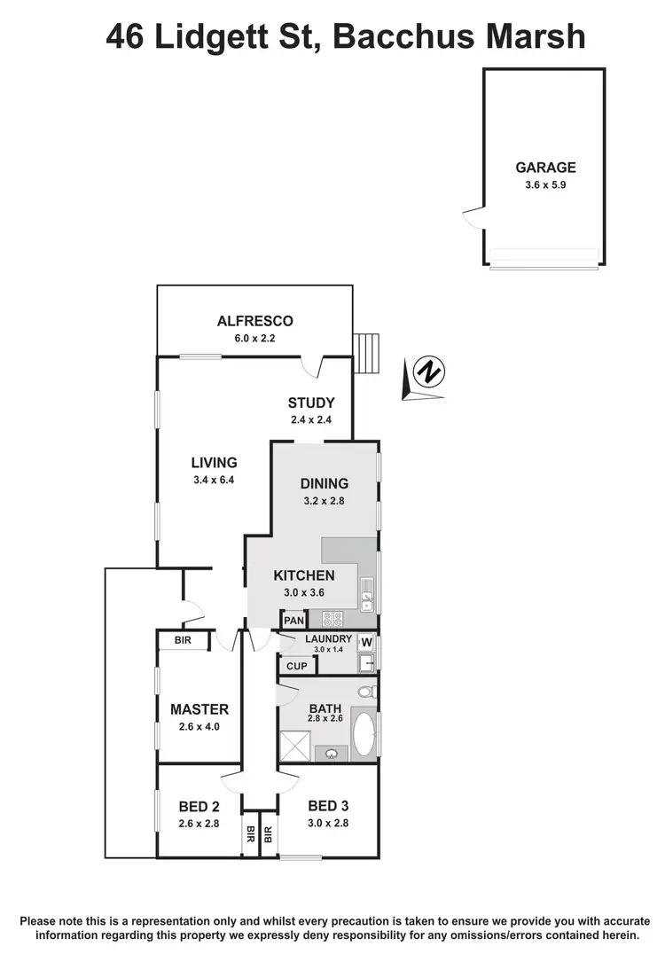 Floorplan of Homely house listing, 46 Lidgett Street, Bacchus Marsh VIC 3340