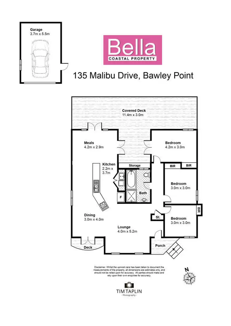 Floorplan of Homely house listing, 135 Malibu Drive, Bawley Point NSW 2539