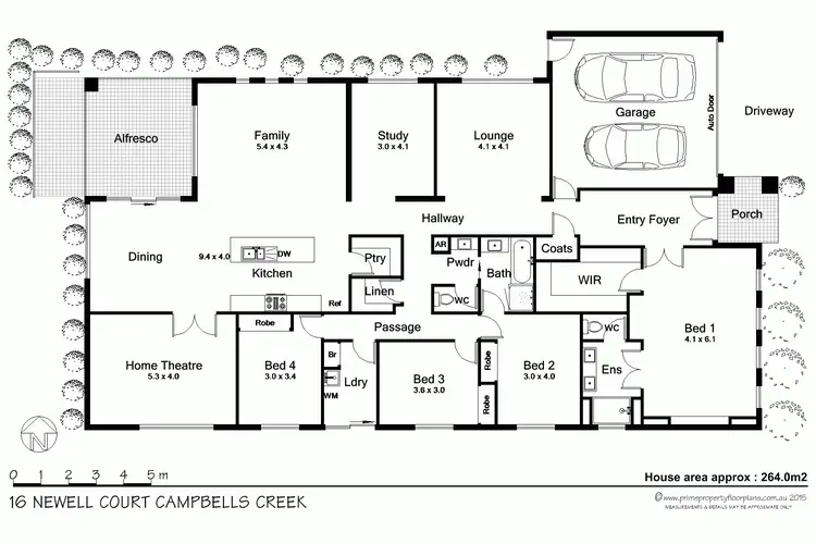Floorplan of Homely house listing, 16 Newell Court, Campbells Creek VIC 3451