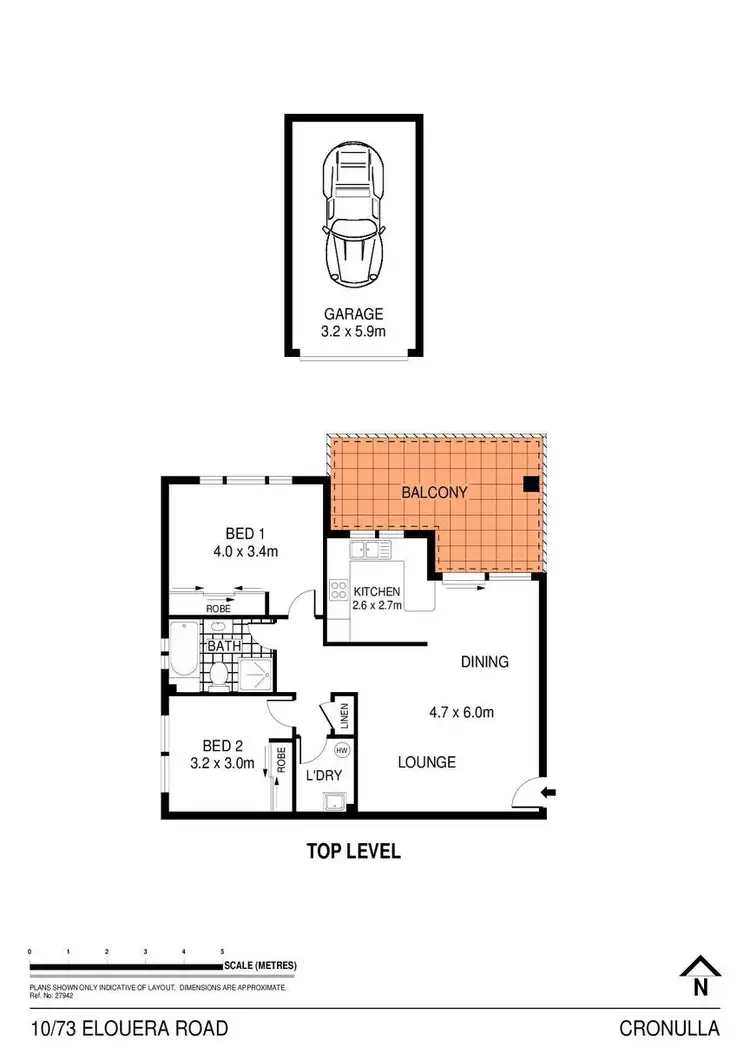 Floorplan of Homely apartment listing, 10/73 Elouera Road, Cronulla NSW 2230