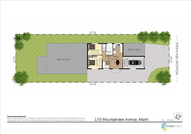 Floorplan of Homely semi-detached listing, 1/33 Mountain View Avenue, Miami QLD 4220
