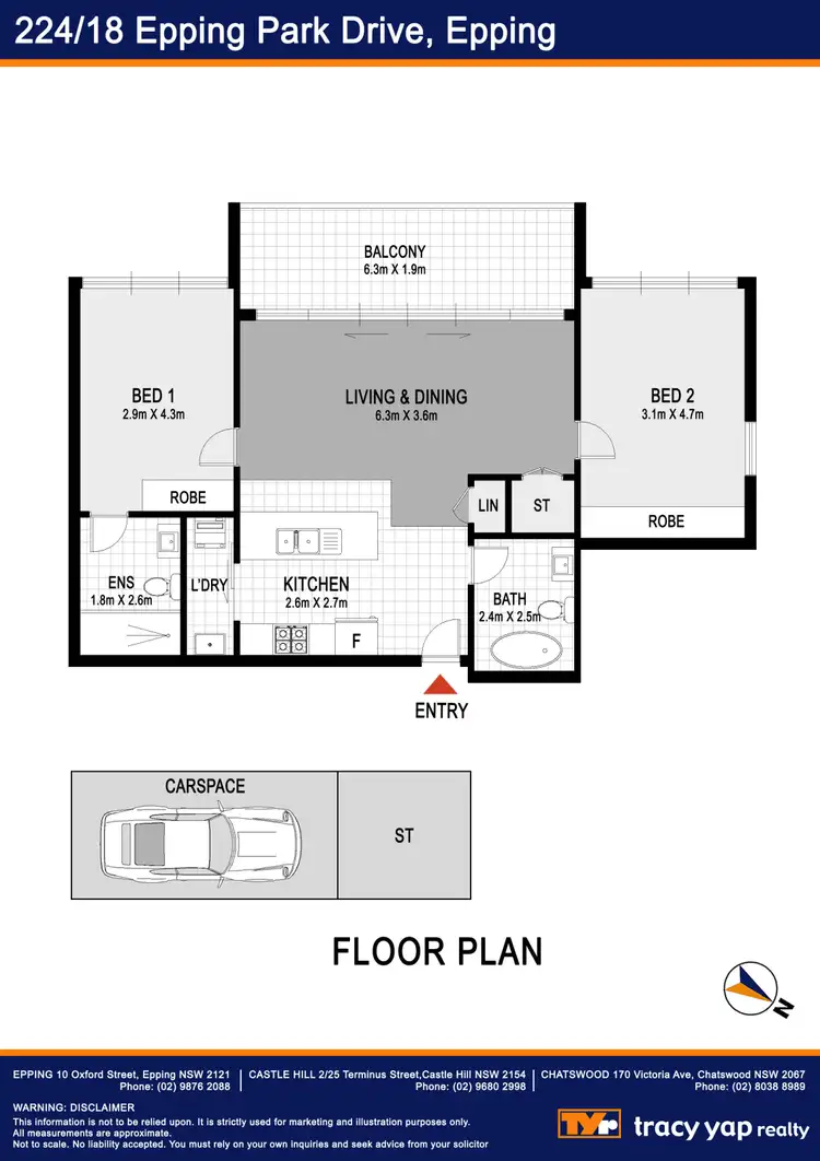 Floorplan of Homely apartment listing, 224/18-20 Epping Park Drive, Epping NSW 2121