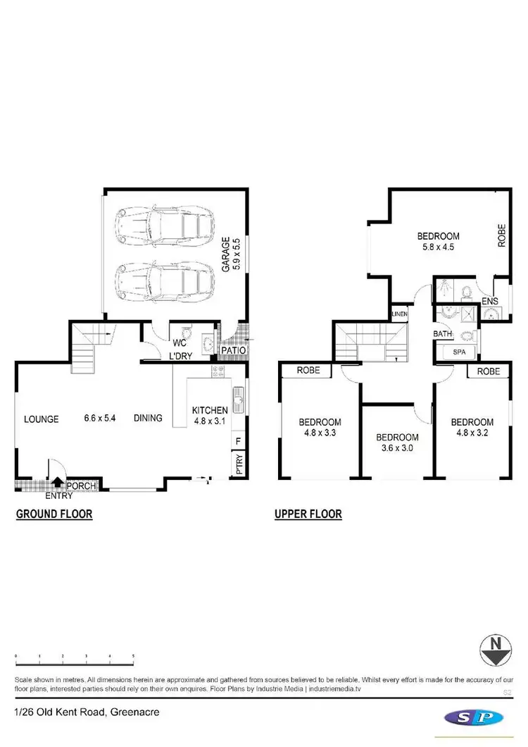 Floorplan of Homely townhouse listing, 1/26 Old Kent Road, Greenacre NSW 2190