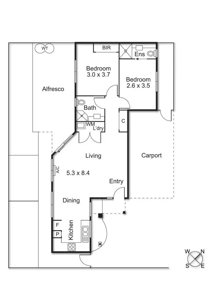 Floorplan of Homely unit listing, 4/13 Bradshaw Street, Kingsbury VIC 3083