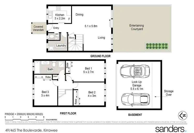 Floorplan of Homely townhouse listing, 49/465 The Boulevarde, Kirrawee NSW 2232