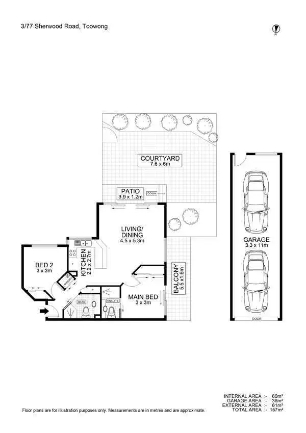 Floorplan of Homely apartment listing, 3/77 Sherwood Road, Toowong QLD 4066