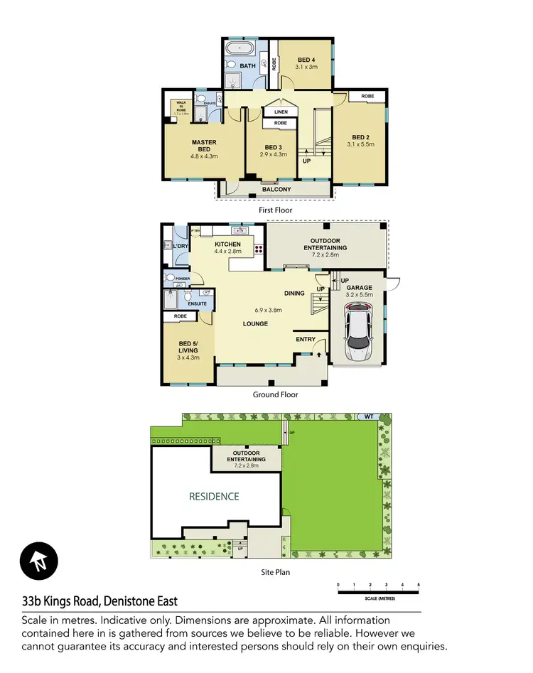 Floorplan of Homely semi-detached listing, 33B Kings Road, Denistone East NSW 2112