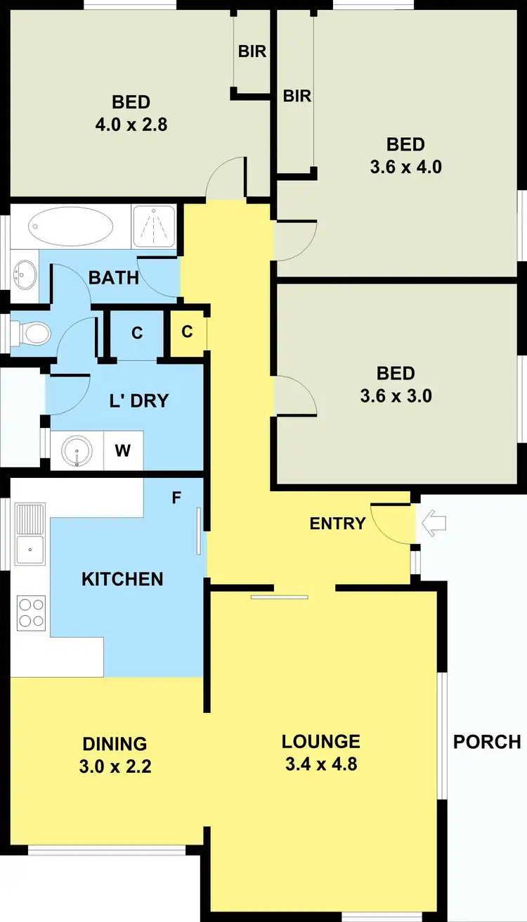 Floorplan of Homely house listing, 81 Johnstone Street, Jacana VIC 3047