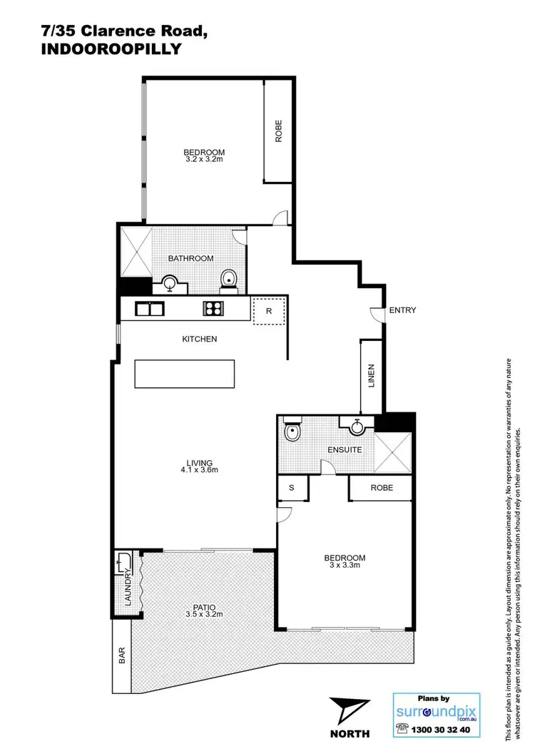 Floorplan of Homely unit listing, 4/35 Clarence Road, Indooroopilly QLD 4068