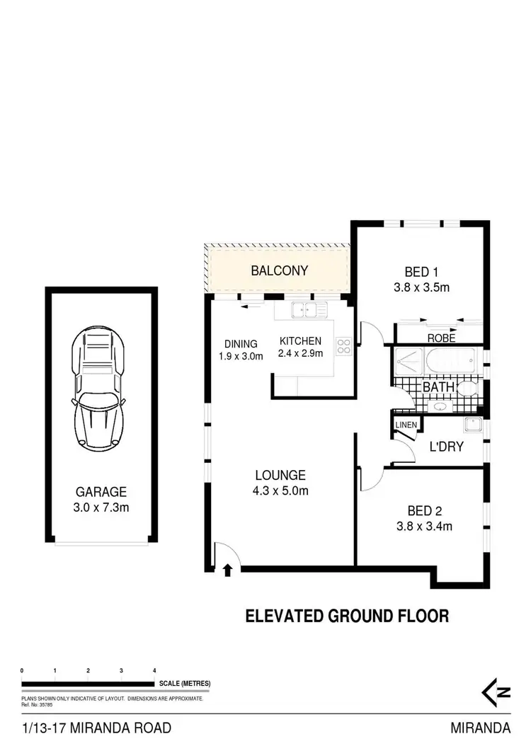 Floorplan of Homely apartment listing, 1/13-17 Miranda Road, Miranda NSW 2228