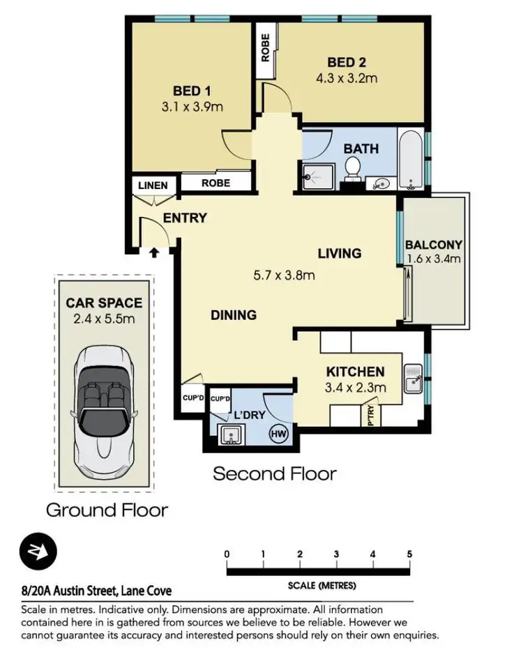 Floorplan of Homely apartment listing, 8/20a Austin Street, Lane Cove NSW 2066