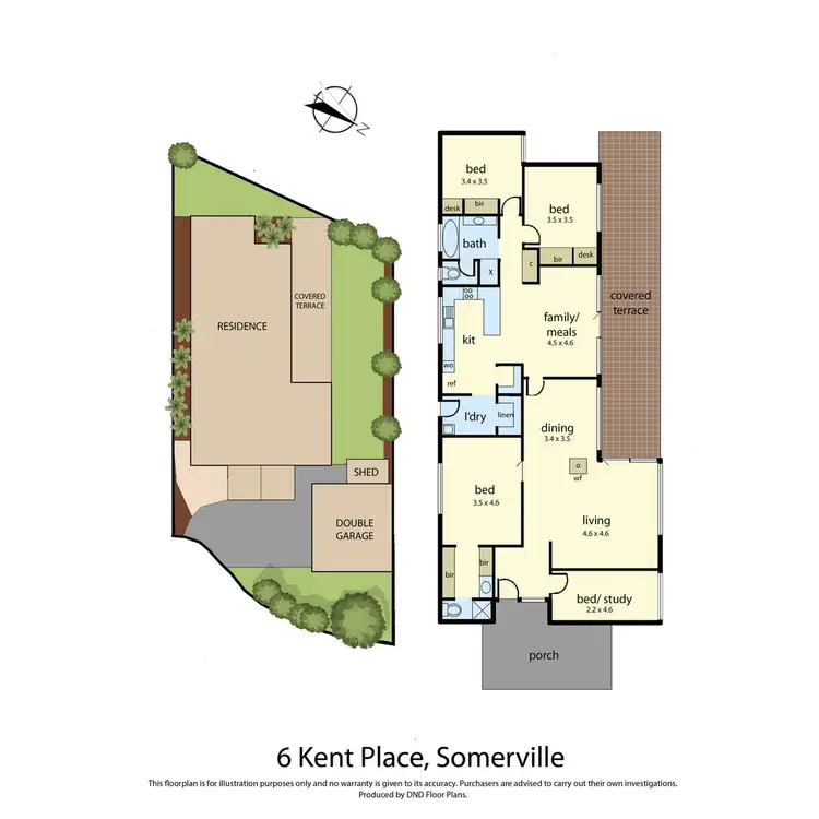Floorplan of Homely house listing, 6 Kent Place, Somerville VIC 3912