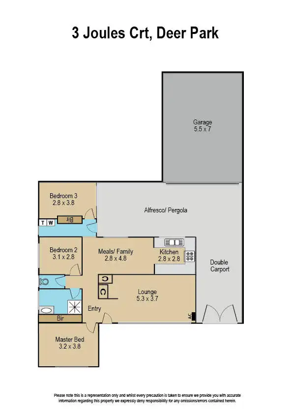 Floorplan of Homely house listing, 3 Joules Court, Deer Park VIC 3023
