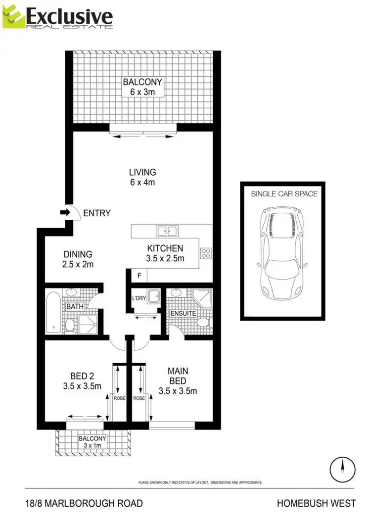 Floorplan of Homely unit listing, 18/8 Marlborough Road, Homebush West NSW 2140