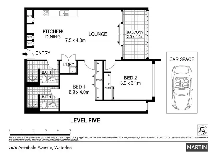 Floorplan of Homely apartment listing, 76/6 Archibald Avenue, Waterloo NSW 2017