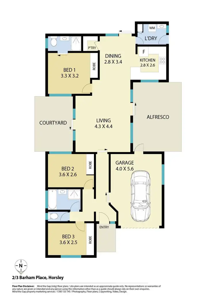 Floorplan of Homely villa listing, 2/3 Barham Place, Horsley NSW 2530