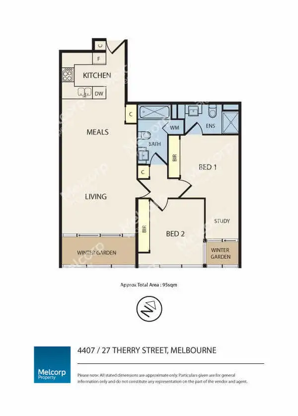 Floorplan of Homely apartment listing, 4407/27 Therry Street, Melbourne VIC 3000