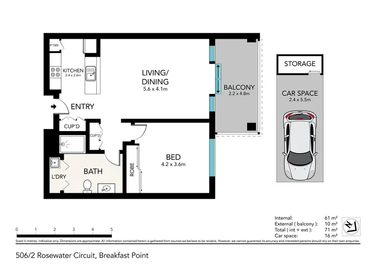 Floorplan of Homely apartment listing, 506/2 Rosewater Circuit, Breakfast Point NSW 2137