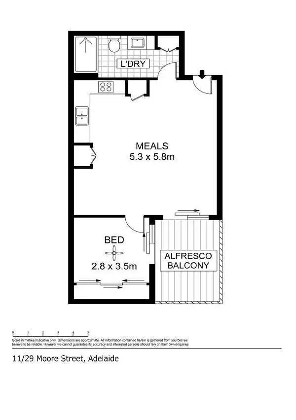 Floorplan of Homely apartment listing, 11/29 Moore Street, Adelaide SA 5000