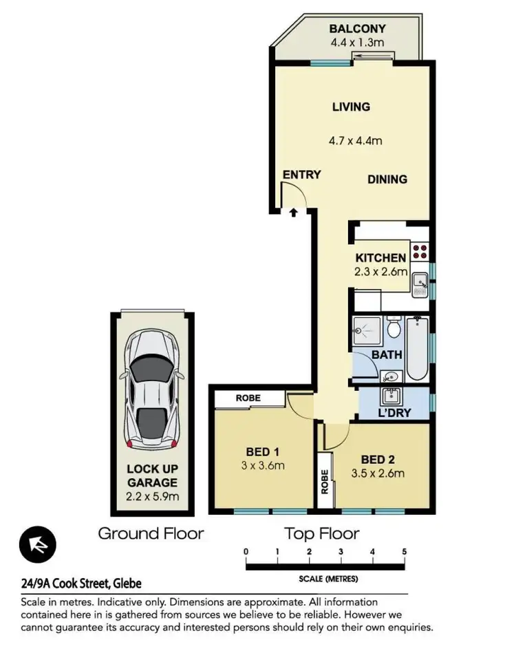 Floorplan of Homely apartment listing, 24/9A Cook Street, Glebe NSW 2037