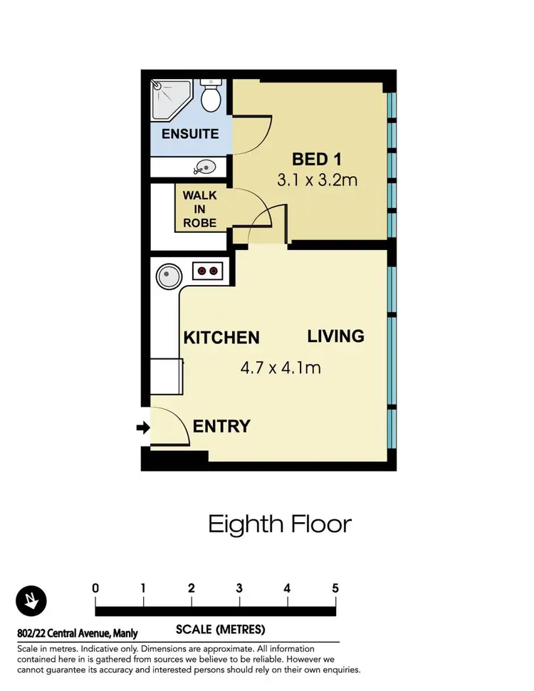 Floorplan of Homely apartment listing, 802/22 Central Avenue, Manly NSW 2095